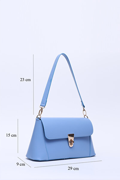 SHAKA Blue Shk153 Piele artificială Blocare Curea standard cu un singur compartiment Geantă de mână, braț și umăr L:15 E:29 G: