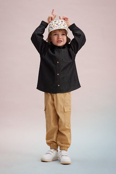 DeFacto Baby Boy Cargo Fit Παντελόνι Gabardine C0639a524sp