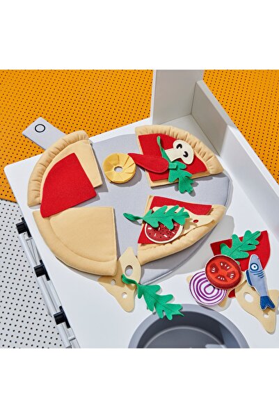 IKEA DUKTIG 24-piece pizza set, pizza/multicolour