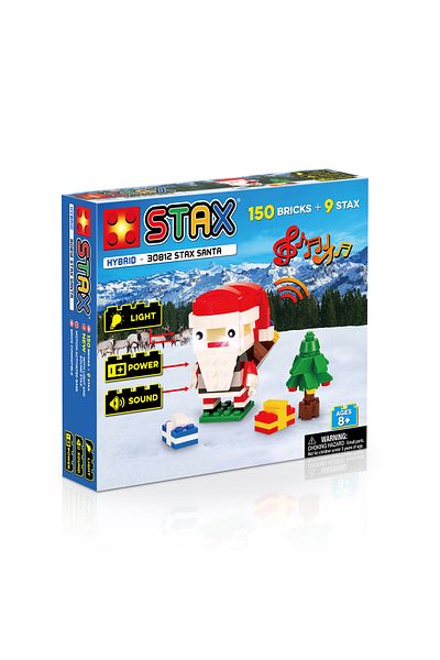 Brick Game STAX toy building set with Santa Claus, sounds and lights