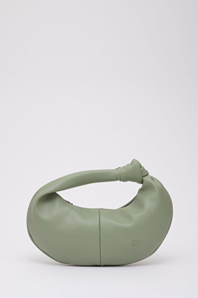 SHAKA Mint Green Shk98 Knot Detailed Single Compartment Faux Leather Handbag