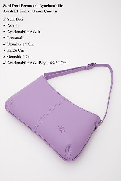 SHAKA Lila Shk129 Штучна шкіра з підкладкою, на блискавці, з регульованими ременями, ручна, на плече та через плече сумка