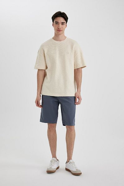 DeFacto Comfort Regular Fit Μπλουζάκι με κοντό μανίκι με λαιμόκοψη B9285ax24sp