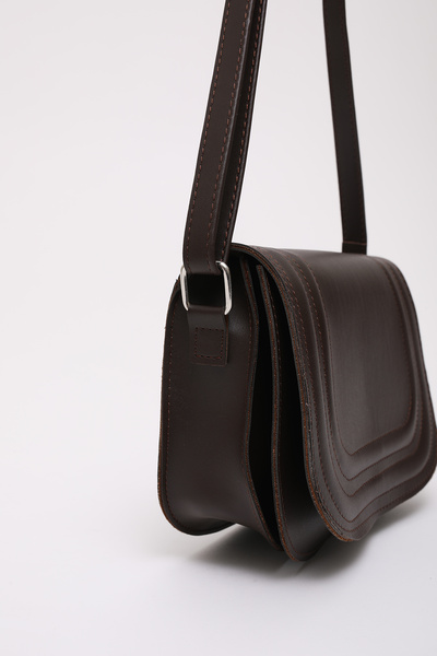 SHAKA Brown Color Shk93 Faux Leather 2 Compartment Adjustable Strap Arm and Shoulder Bag