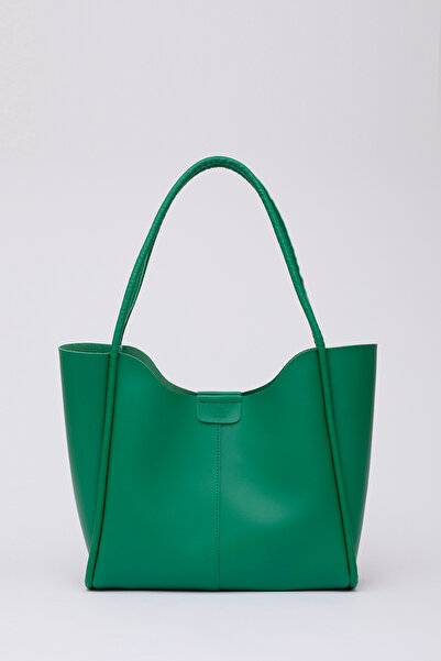 SHAKA Travnato zelena Shk76 velika ženska torba za ruku i rame sa kopčom i to...