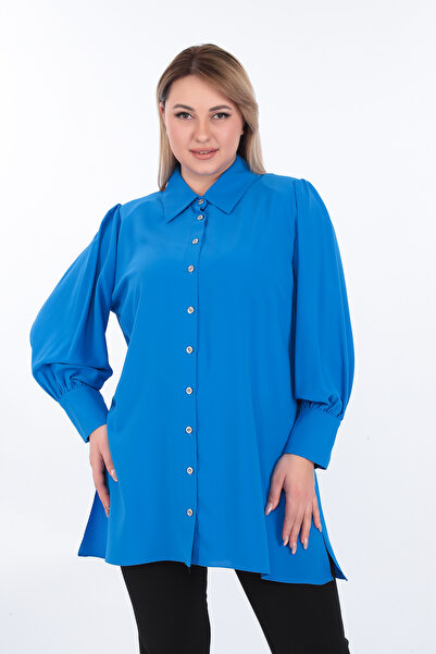 KİFAYET 16727 Polo Neck Long Sleeve Long Tina Shirt (R) (A102)