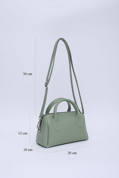 SHAKA Mint Green Shk184 Faux Leather, Μονόχωρο με φερμουάρ, Κρεμαστό τσαντάκι χεριών, μπράτσων και ώμου
