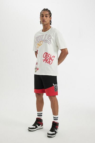 DeFacto DeFactoFit - Σορτς NBA Chicago Bulls με τυπική εφαρμογή B9894AX24SM