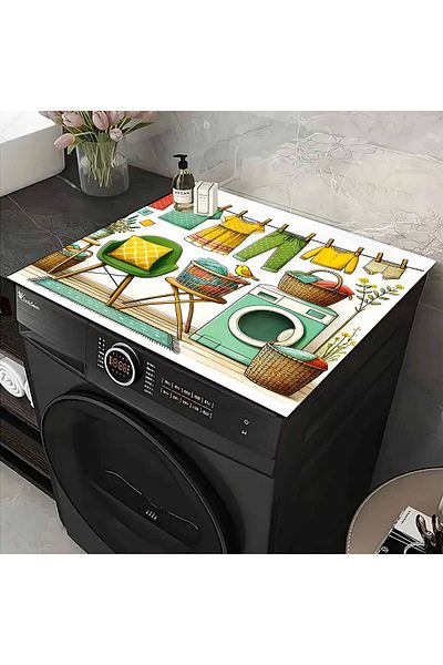 Else Dekor Dryer Washing Machine Cover - Liquid Proof, Non-Slip and Washable