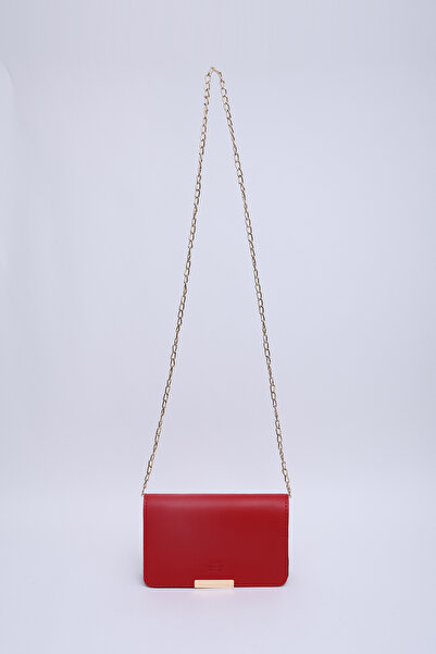 SHAKA Red Shk186 Faux Leather Single Compartment Snap Chain Strap Hand, Arm a...