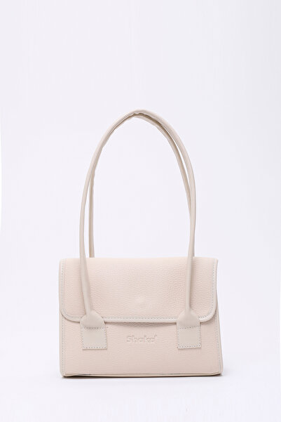 SHAKA Κρέμα Shk178 Faux Leather, Μονόχωρο, Snap Fastener, Τσάντα χεριών, χειρ...