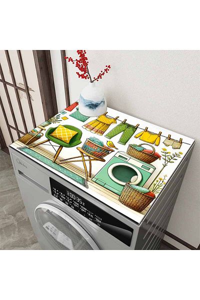 Else Dekor Dryer Washing Machine Cover - Liquid Proof, Non-Slip and Washable