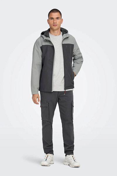 Only & Sons Onsmack Hood Jacket Vd Otw Gray Men's Coat 22024207