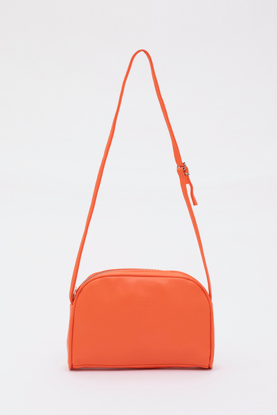 SHAKA Orange Shk25 Mini Urban Cross Strap Single Compartment Faux Leather Han...