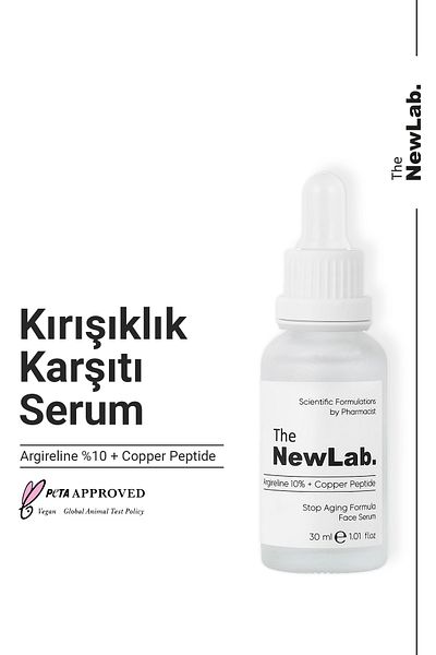 The NewLab مصل الوجه الببتيد المضاد للشيخوخة وأقدام الغراب والتجاعيد 30 مل (10% ARGIRLINE PEPTIDE)