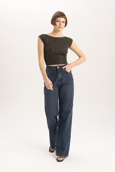 DeFacto Μπλουζάκι με κοντό μανίκι με λαιμόκοψη C1018ax23wn