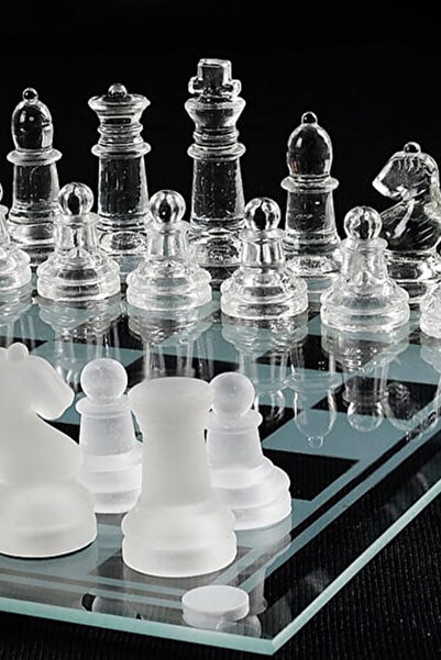 CİYU TİCARET Cam satranç takımı 20 cm eşsiz bir hediye