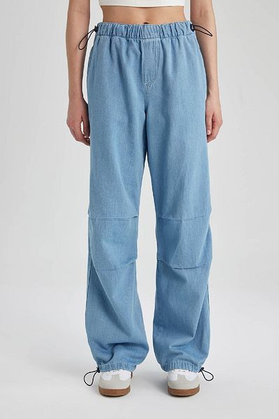 DeFacto Pantaloni de jogger cu talie înaltă, până la gleznă, cu parașuta C1321ax24sm