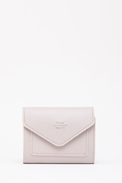 SHAKA Gri SHK67 Suni Deri Bozuk Ve Kağıt Para Bölmeli Çıtçıtlı Kartlıklı Zarf...