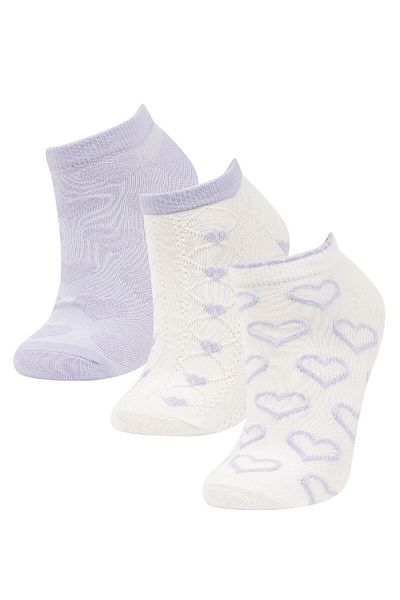 DeFacto 3-teilige Baumwoll-Booties-Socken für Damen B6019axns