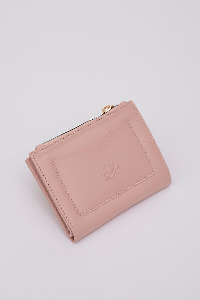 SHAKA Pudra SHK70 Suni Deri Ön Cepli Bozuk Ve Kağıt Para Bölmeli Kartlıklı Çı...