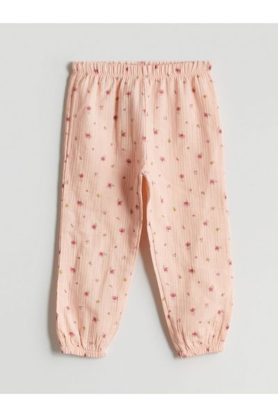 LC Waikiki Floraler Mädchen-Pyjamahose mit elastischem Bund