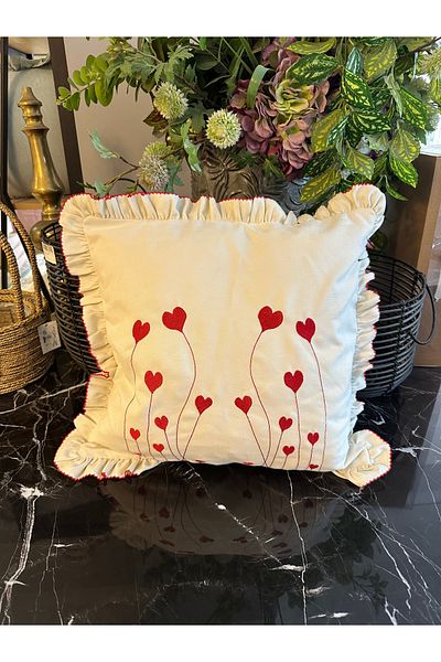 la lune home Heart Embroidered Special Series Pillow Cover