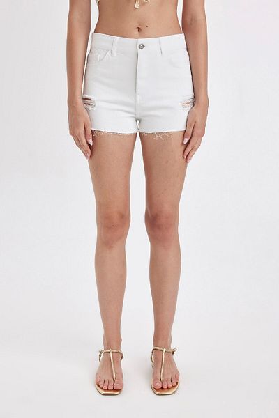 DeFacto Jeansshorts mit Cut-Out und hoher Taille - C0657AX24HS