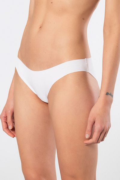 TÜREN 907 Chiloți de bikini albi din bumbac, tăiați cu laser