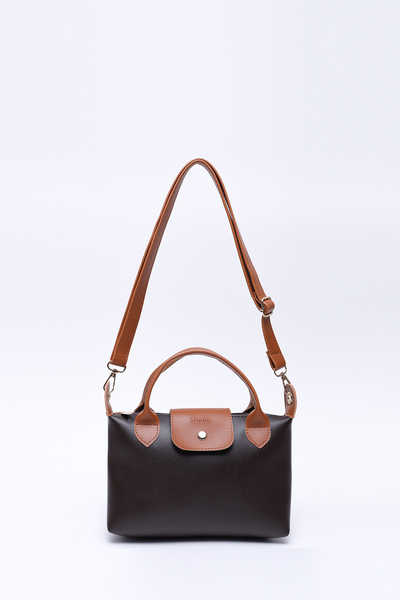 SHAKA Brown-Tan Shk135 Faux Leather, Single Compartment, Double Strap Hand, Arm and Cross Shoulder Bag