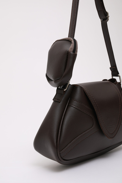 SHAKA Brown Color Shk96 Faux Leather Single Compartment Wallet Hand and Shoulder Bag