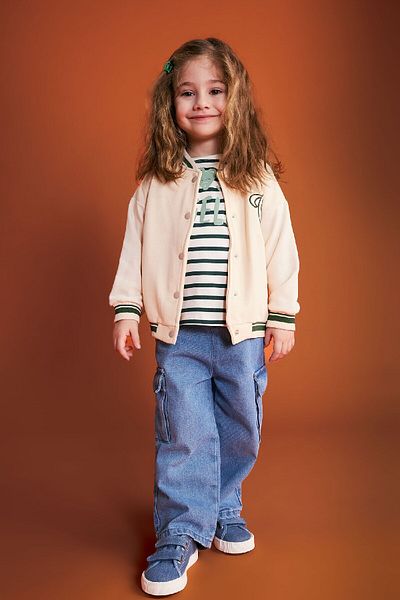 DeFacto Baby Girl Printed Crew Neck Cardigan B9217a524sp