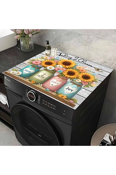 Else Dekor Dryer Washing Machine Cover - Liquid Proof, Non-Slip and Washable