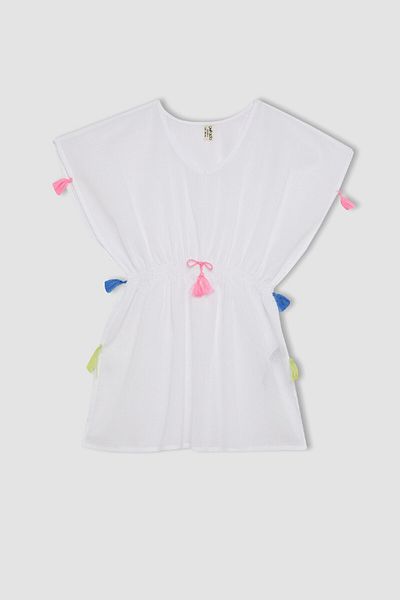 DeFacto Mädchen Kimonos mit Quasten - Strand C0331a824sm