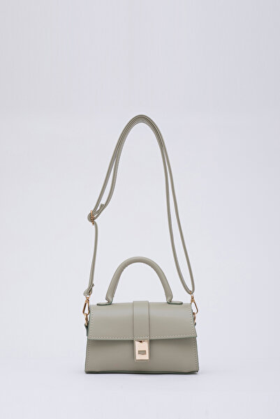 SHAKA Mint Green Shk109 Faux Leather Women's Hand, Arm and Shoulder Bag with Snap Fasteners and Adjustable Strap U:11 E:19 G: