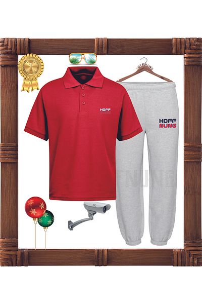 HOFFNUNG Full Pants Polo Design Hoffnung Bottom - Top Set