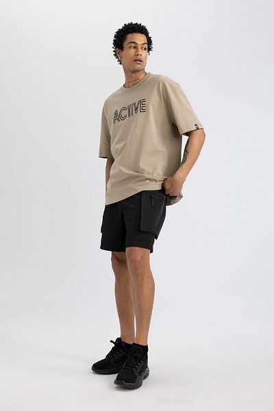 DeFacto Φαρδύ υφαντό σορτς με τσέπες Oversize Fit - C1530ax24sm