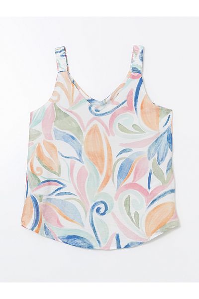 LC Waikiki V-Neck Patterned Women's Blouse