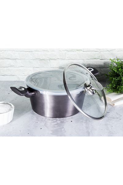Berlinger Haus Casserole with lid with marble surface 20 cm Carbon PRO Line