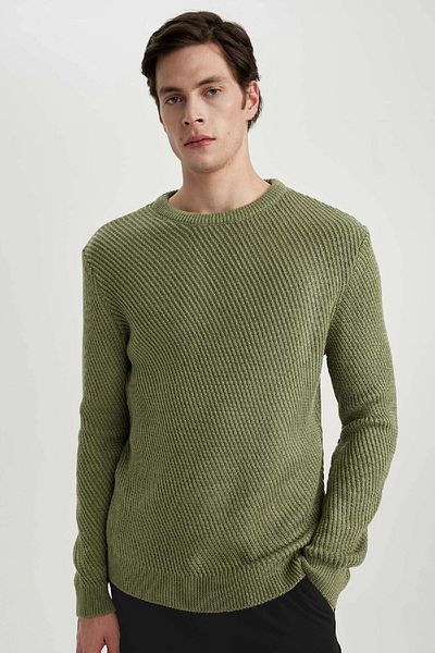 DeFacto Standard Fit Regular Cut Crew Neck Knitwear Sweater C0048Ax24Au