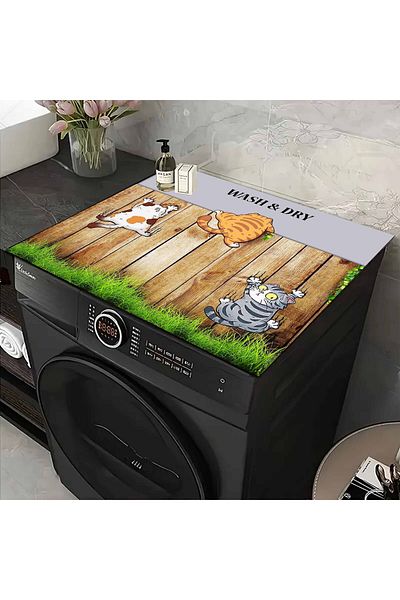 Else Dekor Dryer Washing Machine Cover - Liquid Proof, Non-Slip and Washable