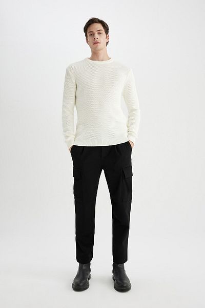 DeFacto Standard Fit Regular Cut Crew Neck Knitwear Sweater C0048Ax24Au