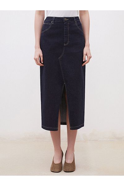 LC Waikiki Loose Fit Slit Jean Skirt