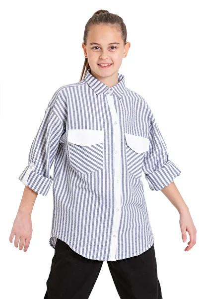 Pi Pengai Girl's Flared Cotton Shirt P092