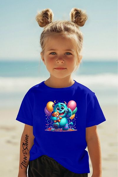 New Shine 1 tricou este un cadou pentru achiziții de 6 și mai sus în coș - Tricou pentru copii oversize cu imprimeu Cute Monsters
