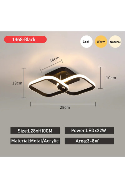 Choice LED 3 Color Black-S Corridor and Corridor Lighting Fixtures Modern and...