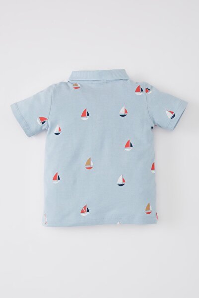 DeFacto Chlapecké polo tričko se vzorem Pike s krátkým rukávem B9248A524SM