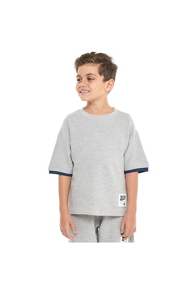 Victor and Jane Boys' Cord Set –  Grey T-Shirt and Shorts Set