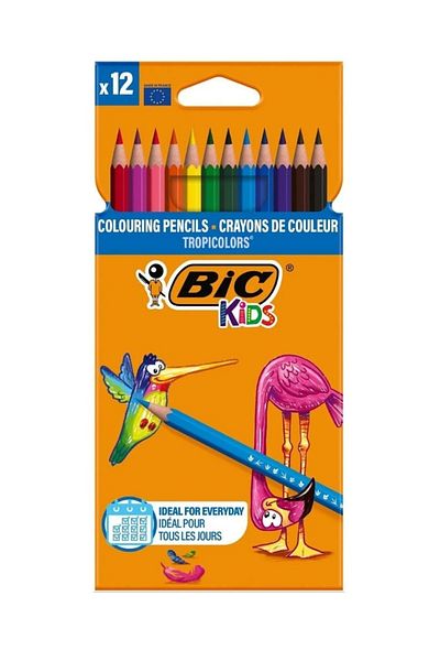 Bic Tropicolors 12 Color Long Dry Color 12 Pack Long Dry Color