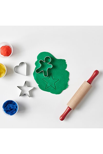 IKEA MÅLA 4-piece modelling dough toolset, multicolour